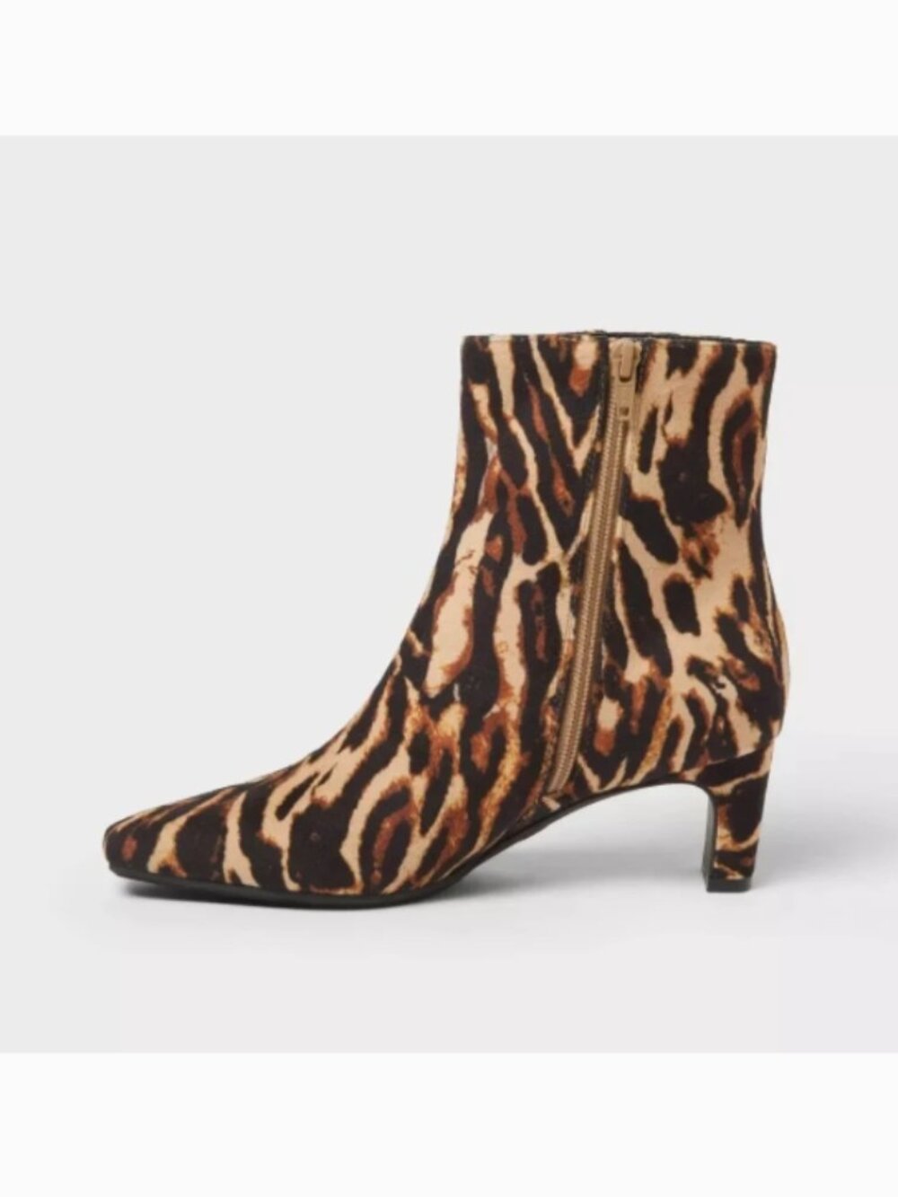 A New Day Women’s Leopard-Print Ankle Boots in Tan/Black - Picture 3 of 11
